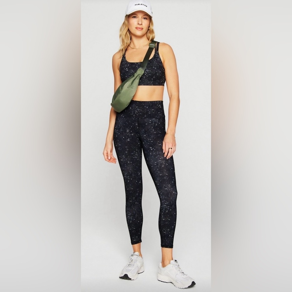 Fabletics HW Powerhold 7/8 Legging | Black Space Splatter | XS | Design Retired - Picture 7 of 11